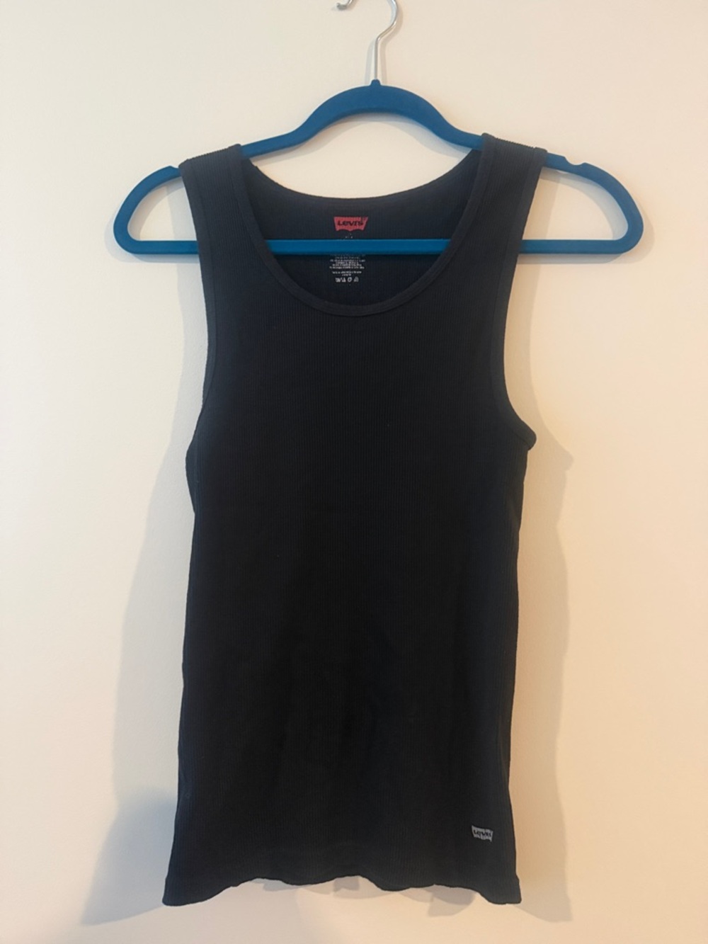 Levi's Black Ribbed Scoop Neck Tank